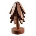 thumbnail image 4 of Posavasos de madera con forma de árbol del dinero, práctico, reutilizable y antideslizante. Marrón, 4 of 9