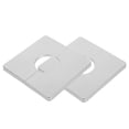 thumbnail image 1 of DEEPCRAFF 2Pcs Modern Wall Mounted Pipe Cover Silver ABS For Kitchen And Home Improvement, 1 of 6