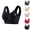 Inverlee Black-Bras, variant on Women's Crisscross Mesh V Neck No Wire Support Bra Heart Daisy Print Wide Plus Size Straps Removable Pads Soft Stretch Nylon Daily Comfort Bra Black (M-XXXXXL)