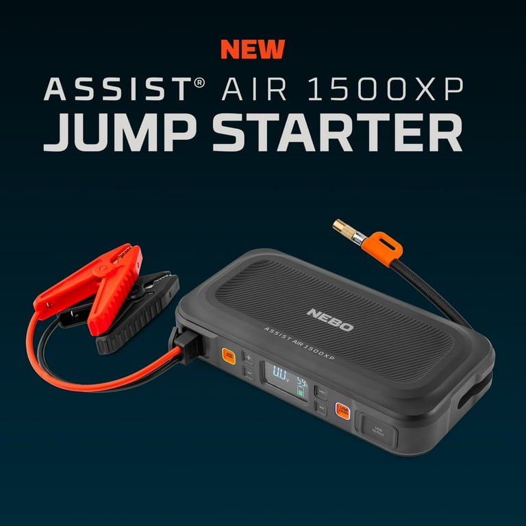 NEBO Assist 1500 Amps Jump Starter with Power Bank, Emergency