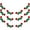 Red White Leaves, variant on Triani 3Pcs Pom Pom Garland 8.4Ft 30 Balls Xmas Felt Ball Cute Rainbow Pompom Hanging Decorations for Christmas Tree Staircase Ornament Home/Room Decor(Red White)