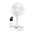 thumbnail image 2 of Ventilador de pedestal oscilante portátil Ventilador de pedestal telescópico Ventilador de escritorio plegable Altura Blanco, 2 of 9