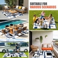thumbnail image 4 of Blue Black Geometric Outdoor Rug for Patio/Deck/Porch, Non-Slip Large Area Rug 5 x 8 Ft, Modern Minimalist Stripes Aesthetic Indoor Outdoor Rugs Washable Area Rugs, Camping Rug Carpet Runner, 4 of 8