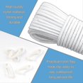 thumbnail image 2 of Bazhou 20m Nylon Flag Rope Flagpole Rope 6mm Thick White Flagpole Halyard Rope With Clips Durable Multifunctional Nylon Rope For Flag Sailing Riggin (, 2 of 4