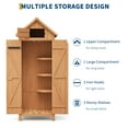 thumbnail image 4 of Armoire de Rangement en Bois Résistante aux Intempéries – 3 Tablettes Ajustables, Portes Verrouillables, Armoire Extérieure Robuste pour Jardin, Patio, Balcon Ou Pelouse – Organisateur d'Outils Multi-Murs, Armoire 177x72x54cm 560, 4 of 7