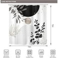 thumbnail image 5 of Mid Century Boho 4Pcs Bathroom Shower Curtain Sets Abstract Aesthetic Sun Modern Bathroom Decor Set with Rugs and Accessories Minimalist Toilet Lid Rug, Contour and Bath Mat with 12 Hooks, 5 of 7
