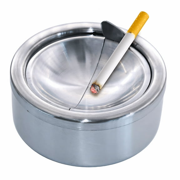 ACDANC Ashtray with Lid, Portable Metal Box Smokeless Ashtray for Smokers, Flip Top Stainless Steel Ash Tray, Smell Proof Ashtrays for Patio Indoor Outdoor