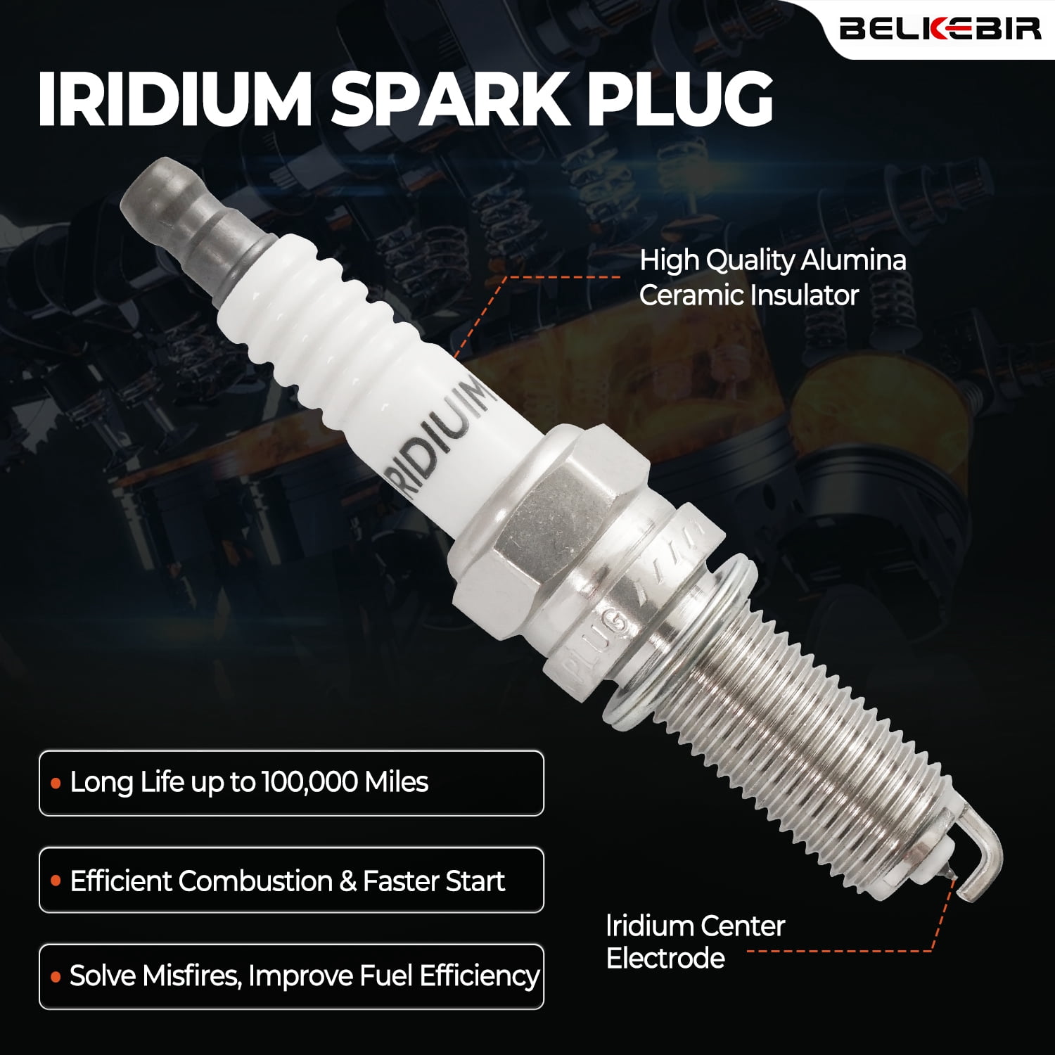 4PCS Ignition Coil Packs & Iridium Spark Plugs Compatible with 1.8L 2.0L L4 2012-2020 Hyundai Elantra Coupe GT, 2014-2020 Tucson, 2014-2018 Kia Forte, 2012-2019 Kia Soul Replace UF651 9686 (2-Pin)