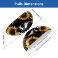 thumbnail image 2 of PhooArto 6 Pcs Cup Drawer Pulls, Sunflower Raccoon in Wooden Board Shell Shape Handles Cabinet Knobs for Dresser Cupboard Closet Wardrobe with Screws, 2 of 7