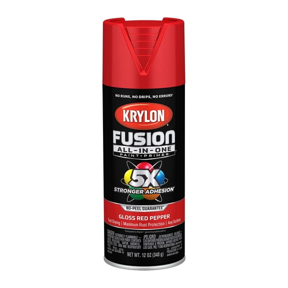Krylon Fusion All-In-One Spray Paint Gloss - Indoor/Outdoor, Rust Resistant - Red Pepper