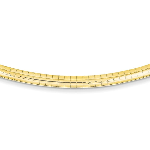 14k 4mm Lightweight Domed Omega Necklace