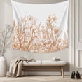 thumbnail image 5 of Wildflower Leaf Tapestry for Bedroom Wall Hanging Tapestry, Brown Floral Botanical White Watercolor Ceiling Backdrop Tapestries Poster Blanket Wall Decor for Teens Room Living Room Dorm 51" x 59", 5 of 8