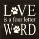 thumbnail image 1 of SolarX Eyewear El amor es una palabra de cuatro letras Letrero de pared, 1 of 1
