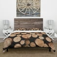thumbnail image 3 of Designart 'Concentric Circle of Firewod' Abstract Duvet Cover Set, 3 of 4