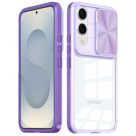 For Samsung Galaxy s25 Edge Fusion Transparent Clear Hybrid Case Cover - Purple