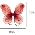 thumbnail image 2 of Organza Nylon Butterfly Wings with Glitters, 12-Inch, Red, 2 of 2