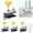Silver 4 Sets, variant on AISUO 4 Sets Window Locks, Adjustable Aluminum Security Stopper, Drill-Free Sliding Window Locks for Horizontal & Vertical Home Apartment Windows