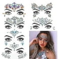 thumbnail image 1 of 6 Sets Face Jewels Gems Stickers Rhinestone Mermaid Face Jewels Tattoo Face Jewels Gems Stickers, 1 of 3
