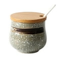 thumbnail image 1 of Japanese Sugar Bowl With Lid, Retro Ceramic Storage Jar,200ml(7oz) Small Sugar Pot, Sugar Container Spice Jar, For Coffee Bar, Restaurant, Home-e-200ml 7oz, 1 of 7