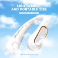 thumbnail image 5 of refrigeración de 720 ° para viajes al aire libre, ventilador de cuello portátil, ventilador de cuello personal con batería recargable USB ajustable de 5 velocidades para mujeres y hombres Shuxiu Wang 1327533063951, 5 of 5