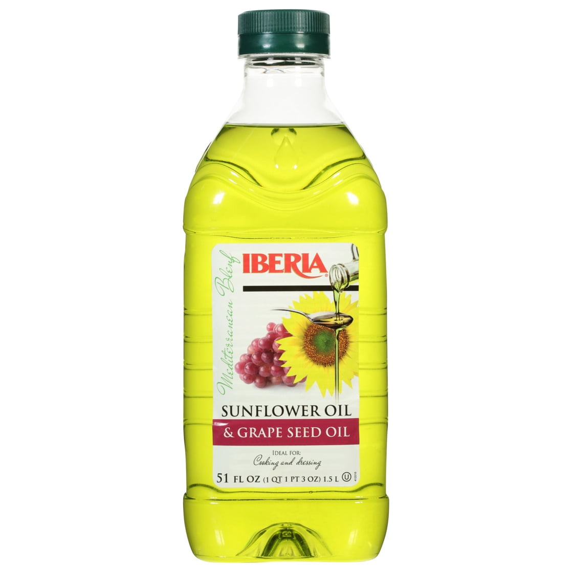 (2 pack) Iberia Mediterranean Blend Sunflower Oil & Grape Seed Oil 51 fl oz