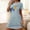 Blue, variant on Womens Nightgowns Plus Size Pajamas Dress for Women Short Sleeve Short Pull on Black Nightgowns