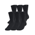 thumbnail image 1 of Pack de 6 calcetines Under Armour Essential Crew, unisex, negros, talla L, 1 of 1