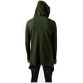 thumbnail image 3 of Augper Men Casual Solid Hooded Cardigan Jacket Long Sleeve With Pocket Top, 3 of 6