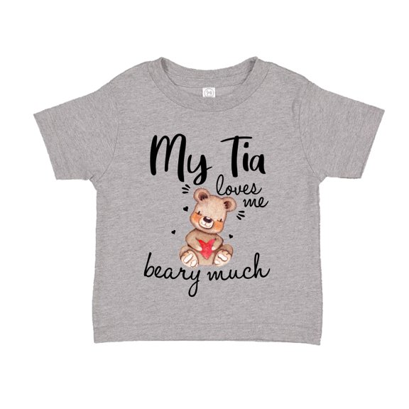 My Tia Loves Me Beary Much Toddler T-Shirt 2T Athletic Heather