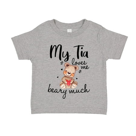 

My Tia Loves Me Beary Much Toddler T-Shirt 4T Athletic Heather