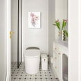 thumbnail image 5 of Pink Flowers Wall Decor Fashion Canvas Pictures Bathroom Wall Art for Bedroom Living Room Wall Decor Painting Picture Artwork Wood Framed Wall Decor Easy to Hang Size 12x16in, 5 of 6