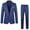 Blue, variant on Men's Business New And Fashion Slim Fit Color Classic Single Leisure Suit Two Suits Men’s Workout Sets