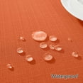 thumbnail image 5 of Christmas Tablecloth Rectangle Waterproof Wrinkle Free Table Cloth, Textured Fabric Faux Linen Table Cover for Fall Thanksgiving, Autumn, Harvest, Holiday(60 x 120 Inch Rectangular, Rust/Burnt Orange), 5 of 6