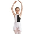 thumbnail image 5 of iEFiEL Kids Girls Sequins Ballet Dance Leotard Lyrical Dancewear Ballroom Modern Contemporary Costume White&Black 10, 5 of 7