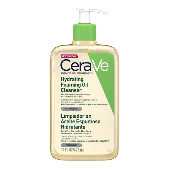 Limpiador en Aceite Espumoso Hidratante CeraVe para Rostro y Cuerpo​ 473 ml