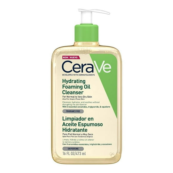 Limpiador en Aceite Espumoso Hidratante CeraVe para Rostro y Cuerpo​ 473 ml
