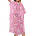 thumbnail image 4 of HELLHERO Polyester Bathing Suit Cover Up for Vacation Casual Breathable Salamanders and Donuts, 4 of 6