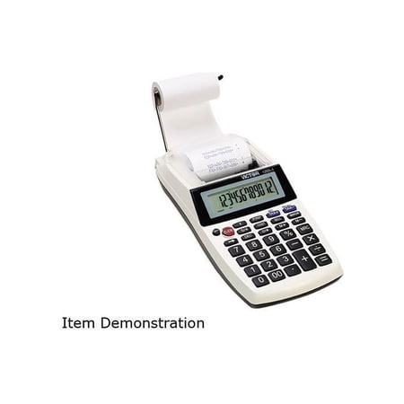 Victor 1205-4 One-Color Printing Calculator with 12-Digit LCD Display, White