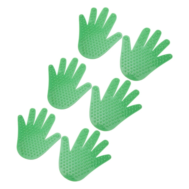 3 Pairs Hand Shaped Floor Markers, PVC Lightweight Portable Non Slip Hand Spot Markers For Kindergarten