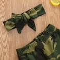 thumbnail image 3 of Seyurigaoka Boys Girls 3Pcs Set, Romper Tops + Camouflage Pants + Hat/Headband, 3 of 8