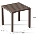 thumbnail image 3 of ANHXN Aluminum Outdoor Side Table, Pool Lounge Chair Side Table, Weather Resistant Small Square Coffee End Table for Patio, Yard, Garden, Porch, Deck, Indoor, Outdoor, 3 of 10