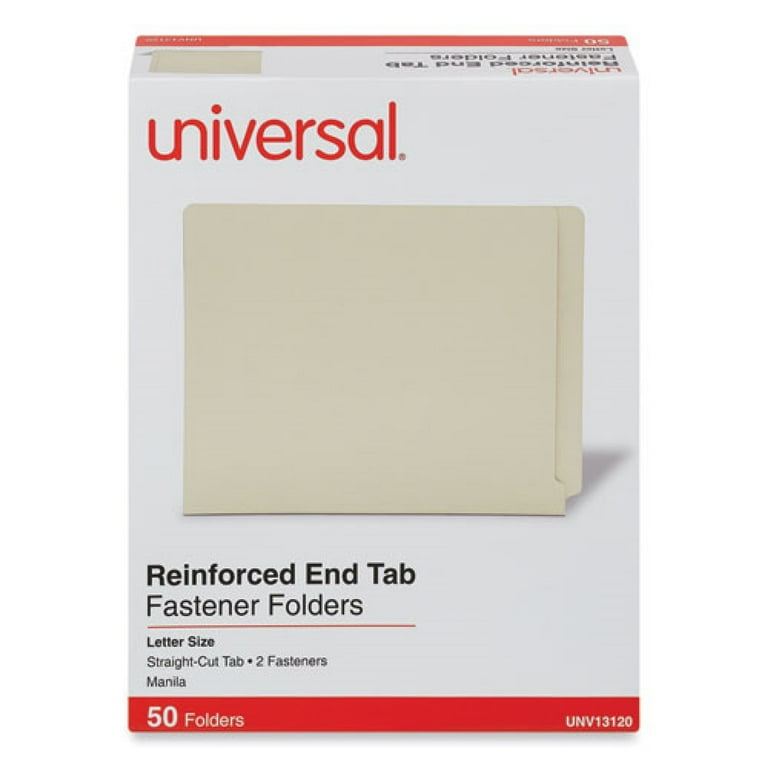 Reinforced Top File Folders, Straight Tabs, Letter Size, Manila, 100/Box Reinforced Top File Folders, Straight Tabs, Letter Size, Manila, 100/Box