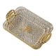 thumbnail image 2 of Bandeja de servicio de 3 piezas con asas, bandeja rectangular para servir, mueble de baño claro y dorado, 2 of 9