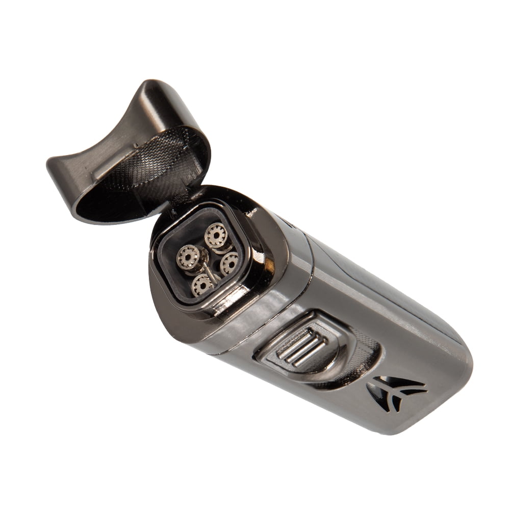 Lotus Monarch Quad Torch Lighter with Cutter - Gunmetal