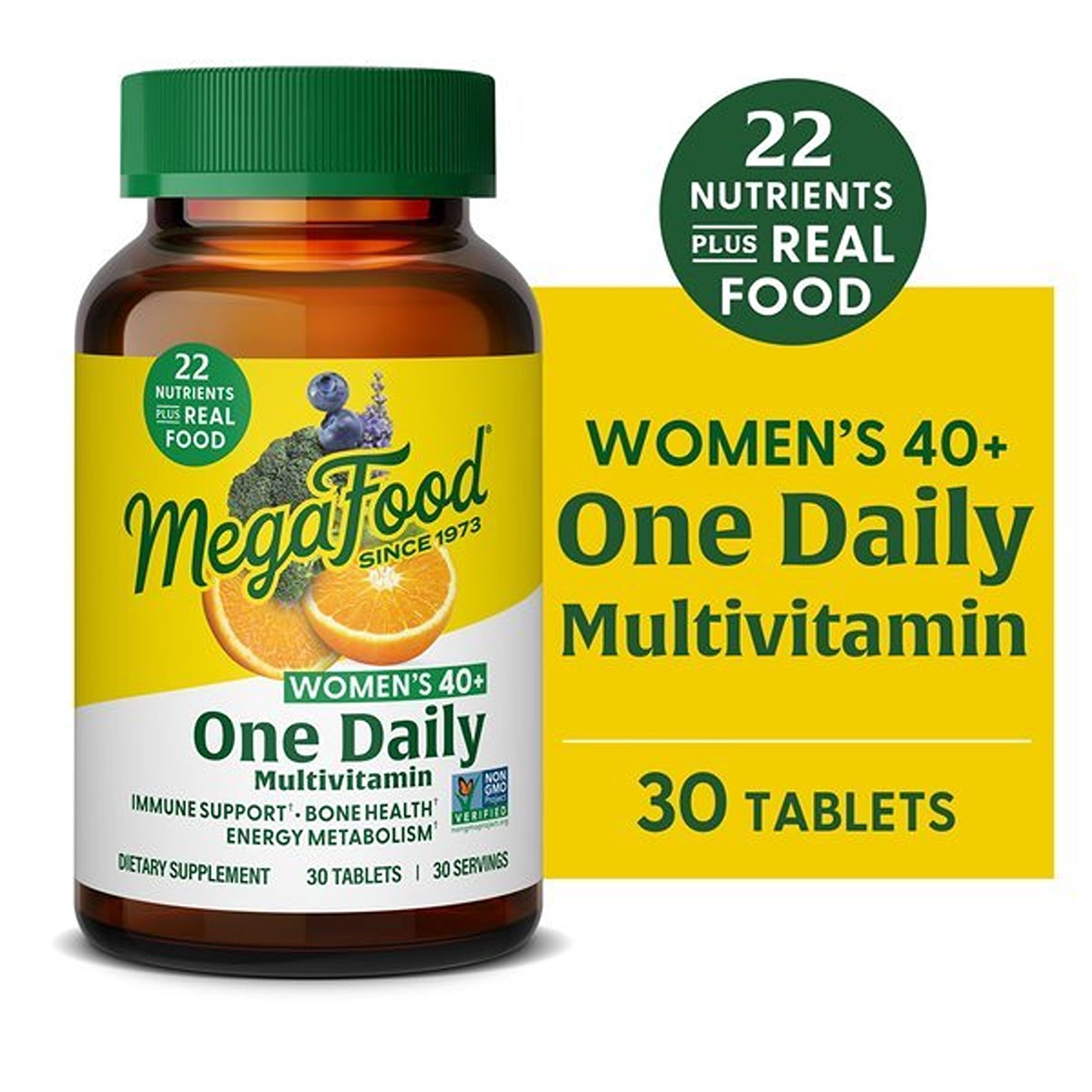 MegaFood One Daily Multivitamin, For Women 40+, 30 Tablets