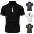 thumbnail image 3 of Men's zip-up short sleeve golf slim shirt, 3 of 5