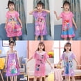 thumbnail image 2 of Camisón de princesa Mickey Mouse de Disney para niña, vestido de verano de manga corta para niños, vestido de seda de imitación para niña Kigurumi12 altura 115-125cm zhangyuxiang CONDUJO, 2 of 2