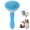 Blue, variant on Self Cleaning Deshedding Cat Brush, Self Cleaning Slicker Brush, Adjustable Cat Brushes for Indoor Cats, Easy to Remove Loose Undercoat, Pet Massaging Tool for Pets Hair - Gray
