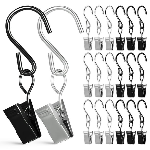 50 piezas Clips para cortinas Ganchos para cortinas con clips Clips para colgar Ganchos para cortinas Clips para barras de cortinas