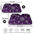 thumbnail image 3 of Fotbe Snowflake Gradient Purple Car Windshield Sunshade | Sun Visor Protector Front Window Shade, Keeps Out UV Rays, Keeps Your Vehicle Cool-Small, 3 of 7